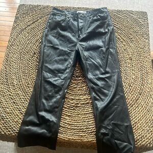 Zara faux leather pants size 8!! Only worn a few times. Hit right at the ankle
